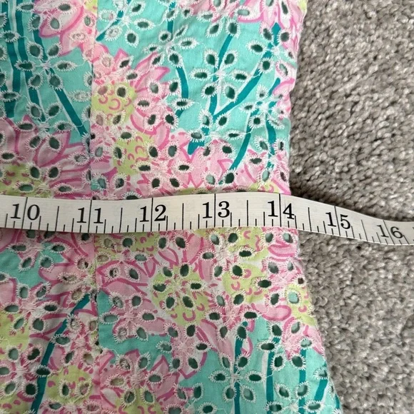Vintage Lilly Pulitzer Floral Pastel Pink and Green Mini Dress - Picture 10 of 12
